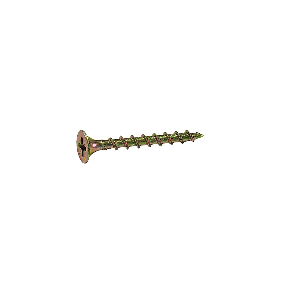 Grip-Rite 114GS25BK No. 6 x 1-1/4 in. L Phillips Yellow Zinc Wood Screws 25 lb.
