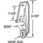 Prime-Line - R 7141 - Steel Center Guide Drawer Track Roller 1 pk