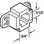 Prime-Line - R 7261 - Plastic Center Guide Drawer Track Back Plate 1 pk