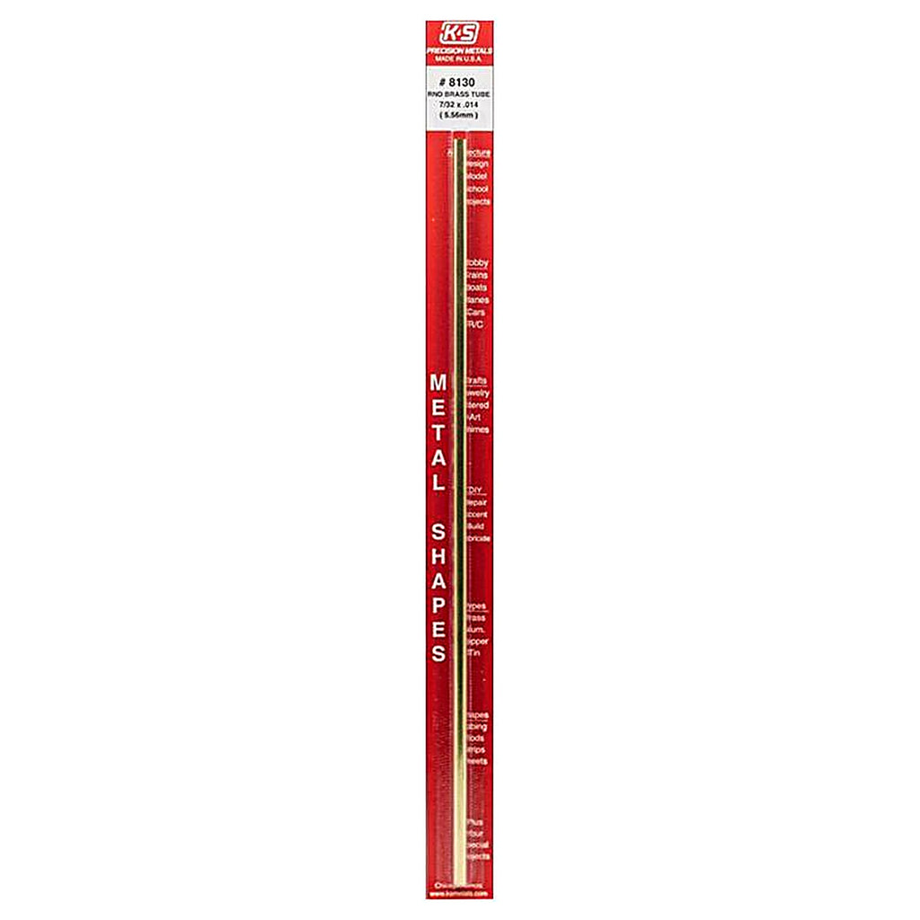 K&S 8130 7/32 in. Dia. x 12 in. L Round Brass Tube 1/Pack