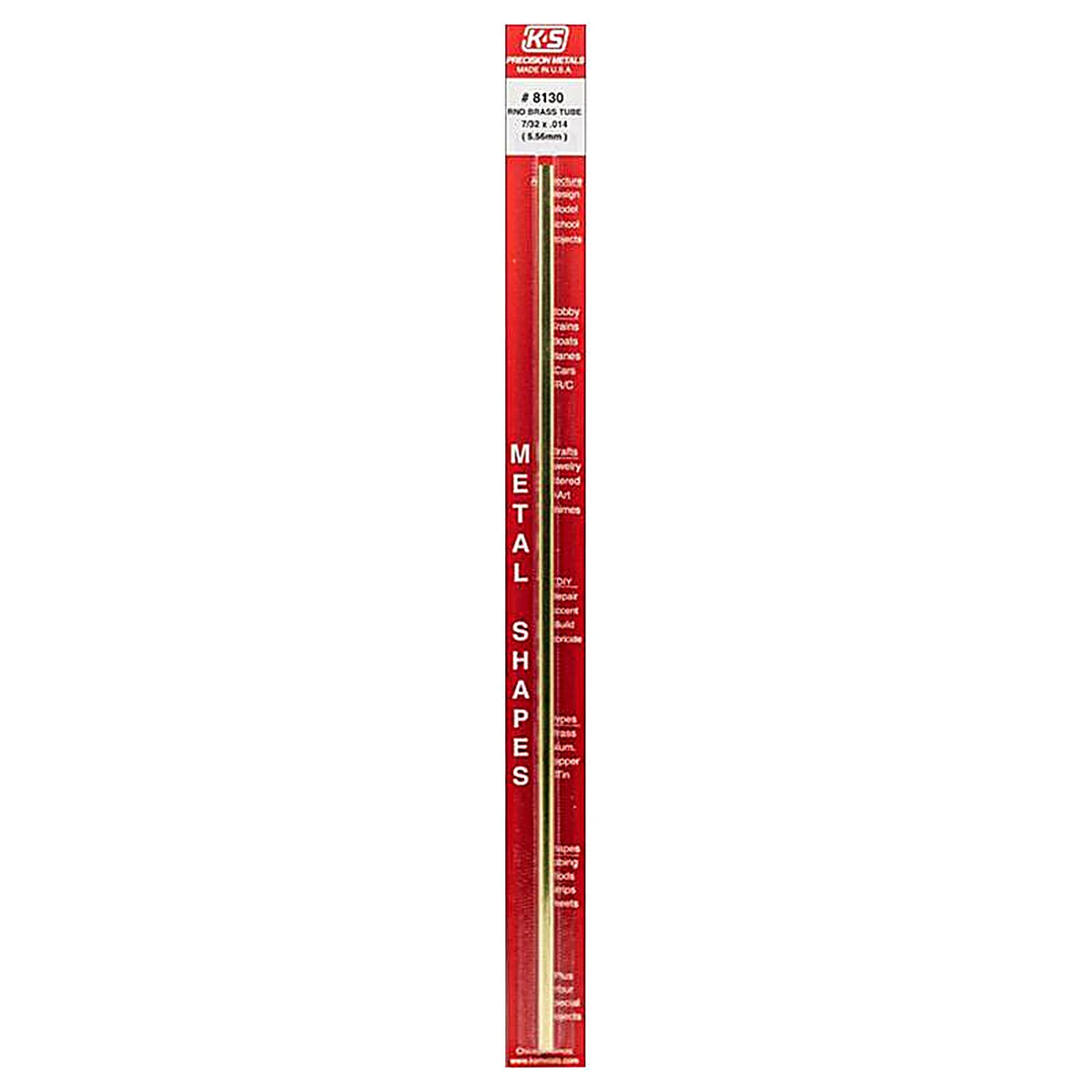 K&S 8130 7/32 in. Dia. x 12 in. L Round Brass Tube 1/Pack