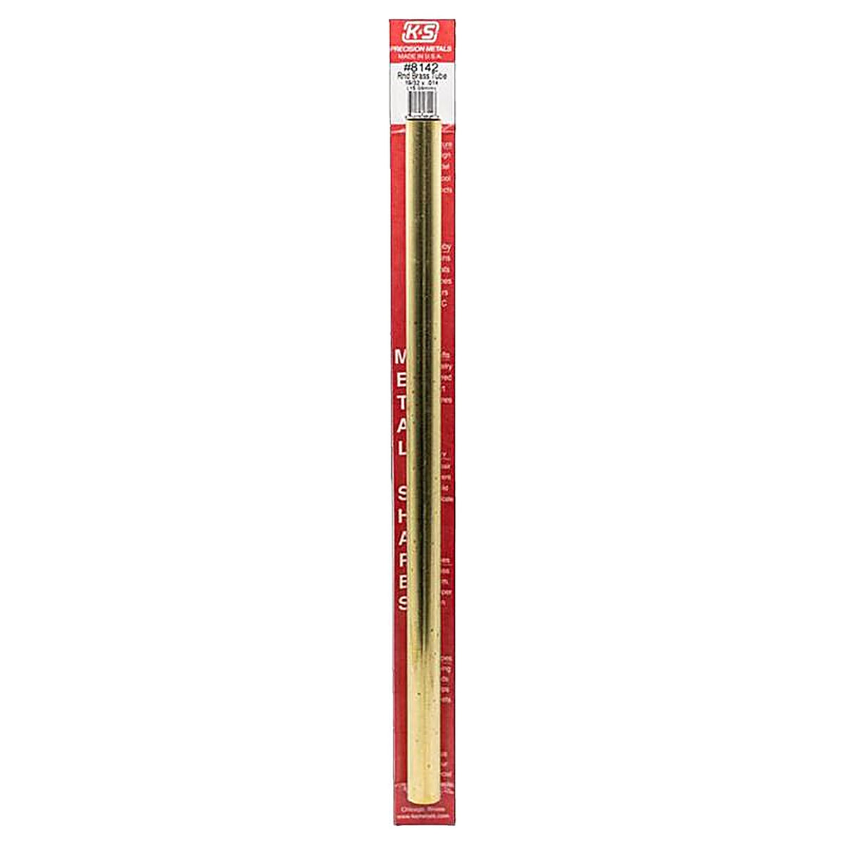 K&S 8142 19/32 in. Dia. x 12 in. L Round Brass Tube 1/Pack