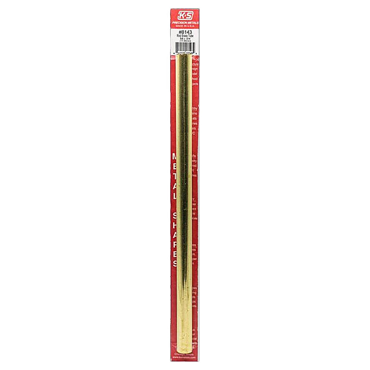 K&S 8143 5/8 in. Dia. x 12 in. L Round Brass Tube 1/Pack