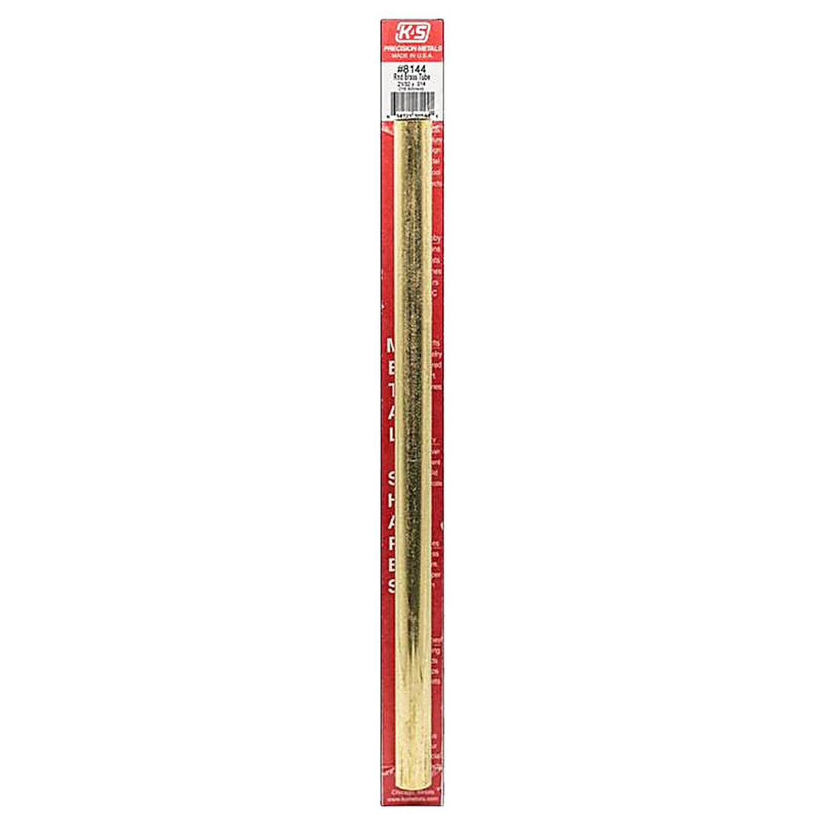 K&S 8144 21/32 in. Dia. x 12 in. L Round Brass Tube 1/Pack