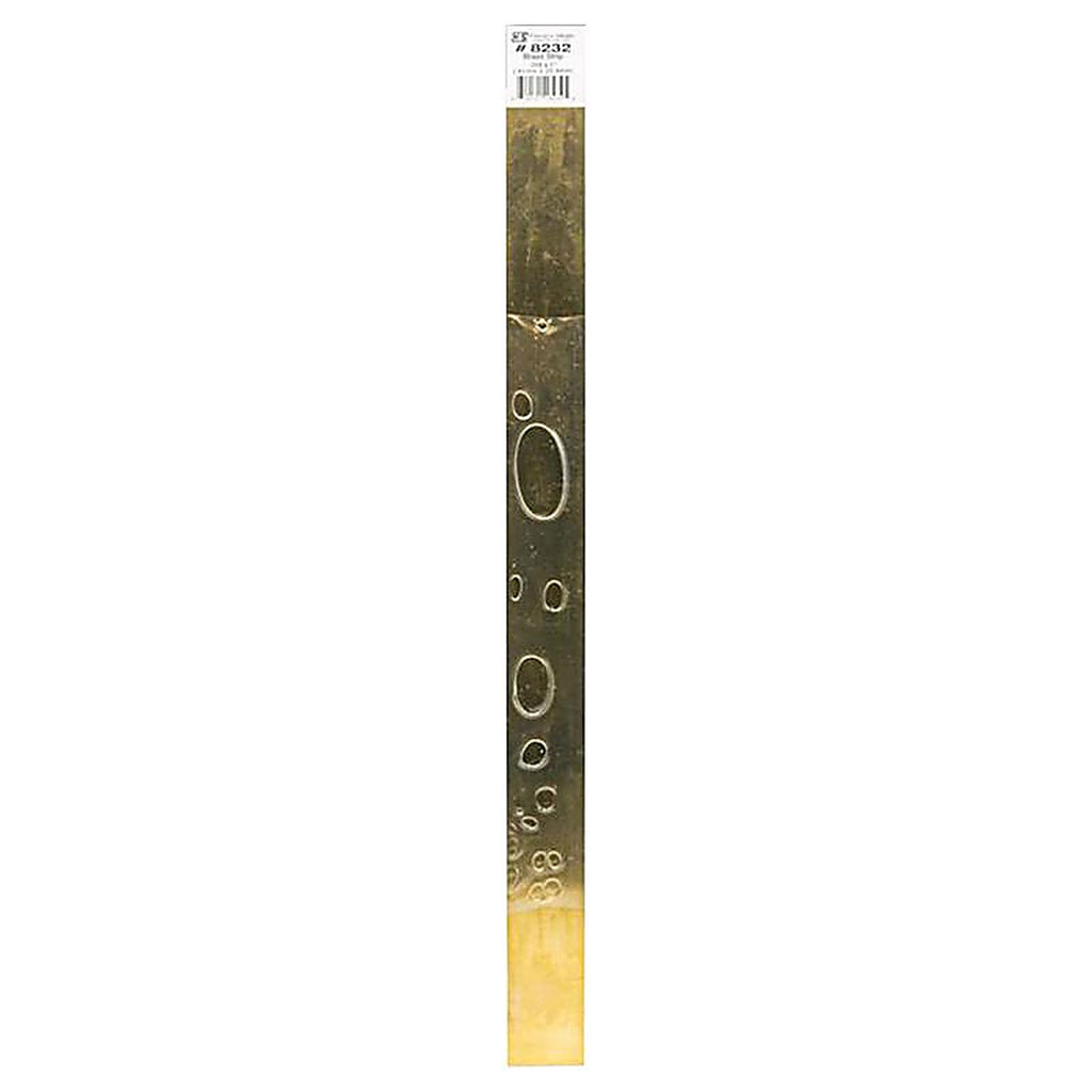K&S 8232 0.016 in. x 1 in. W x 12 in. L Brass Metal Strip
