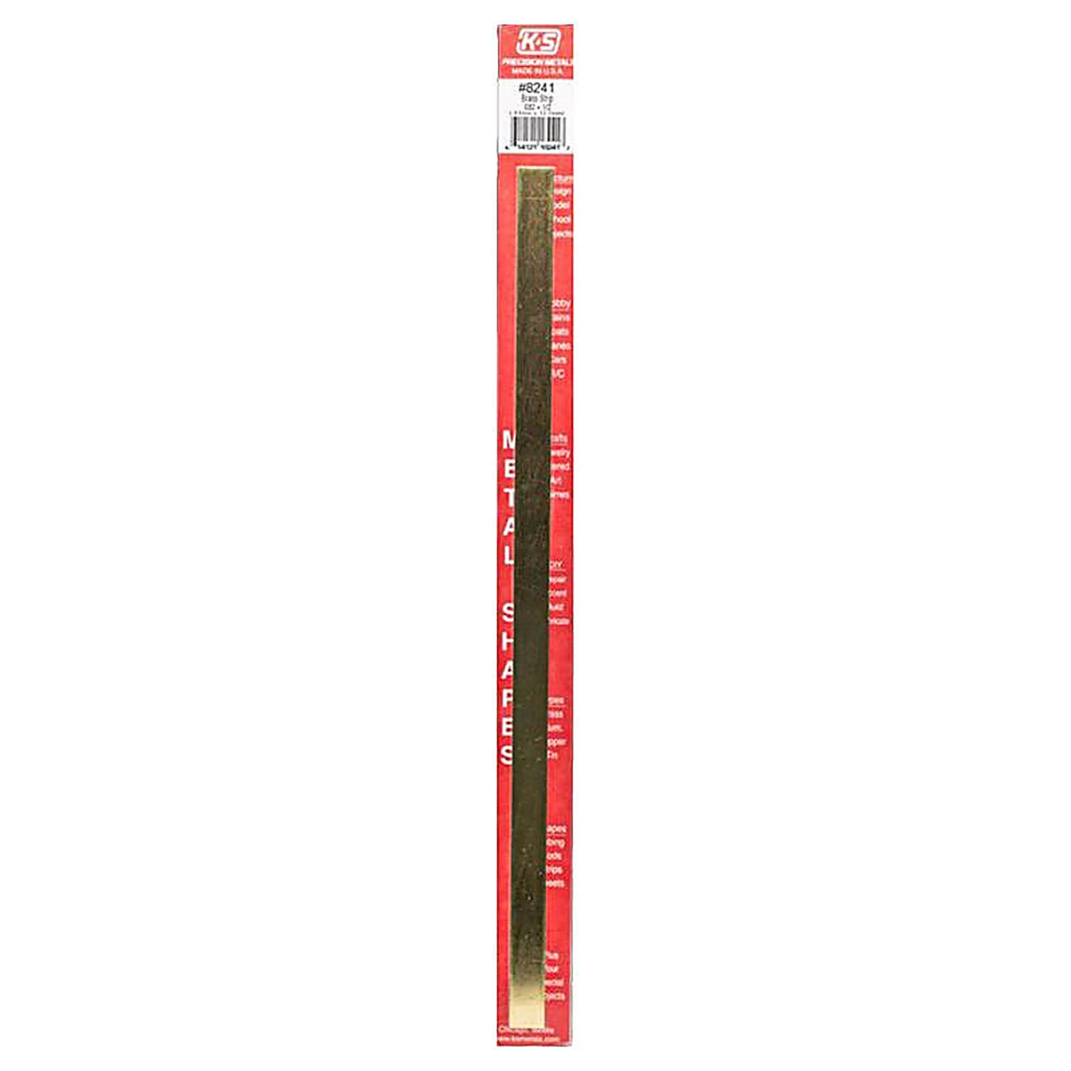 K&S 8241 0.032 in. x 1/2 in. W x 12 in. L Brass Metal Strip