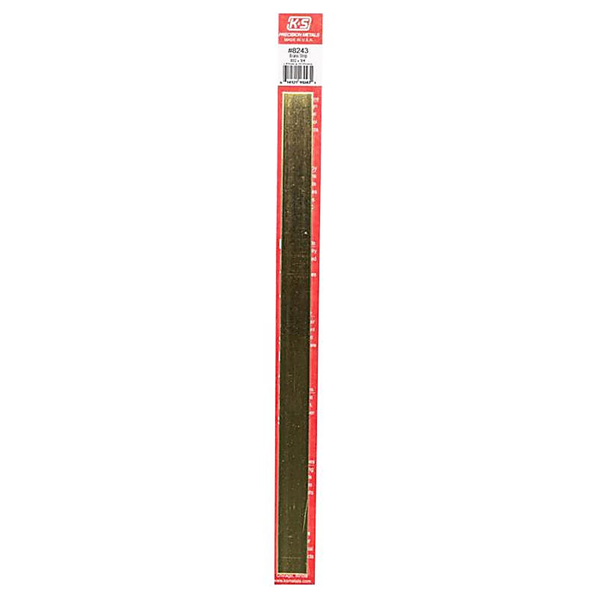 K&S 8243 0.032 in. x 3/4 in. W x 12 in. L Brass Metal Strip