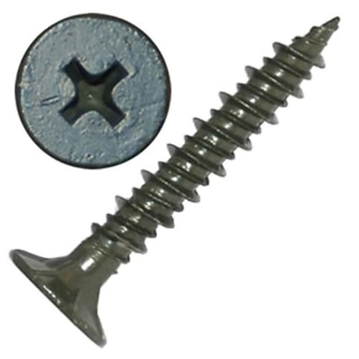 Grip-Rite NCB1585 No. 8 x 1-5/8 in. L Phillips Wafer Head Cement Board Screws 5 lb. 650/Pack
