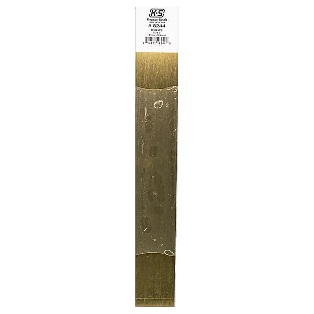 K&S 8244 0.032 in. x 2 in. W x 12 in. L Brass Metal Strip