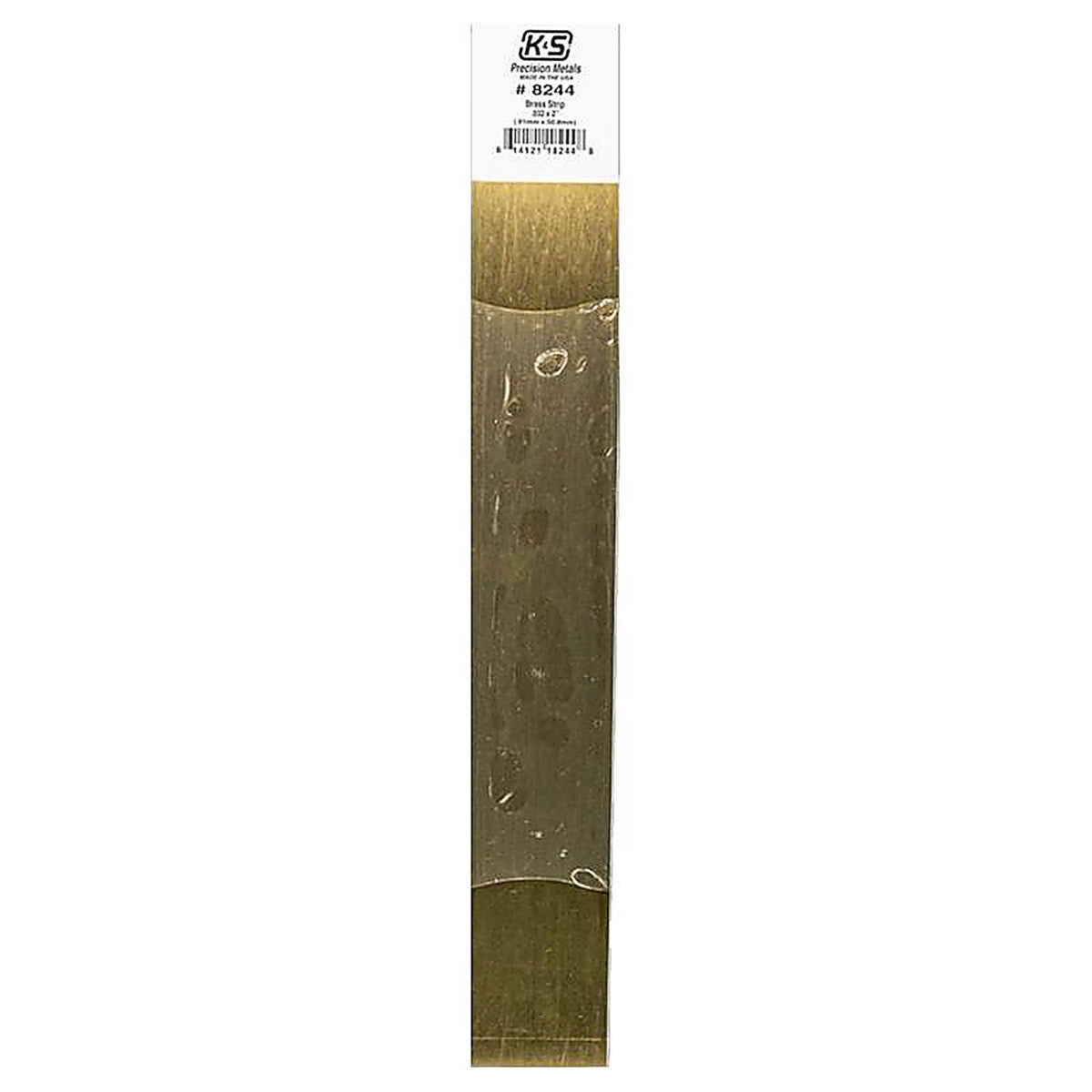 K&S 8244 0.032 in. x 2 in. W x 12 in. L Brass Metal Strip