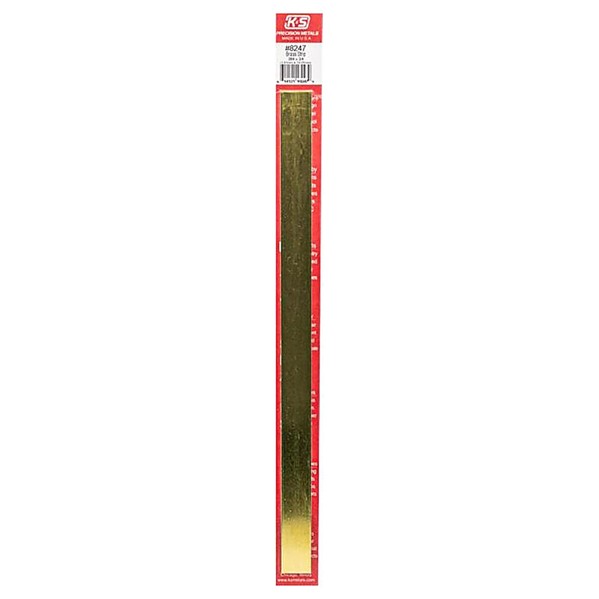 K&S 8247 0.064 in. x 3/4 in. W x 12 in. L Brass Metal Strip