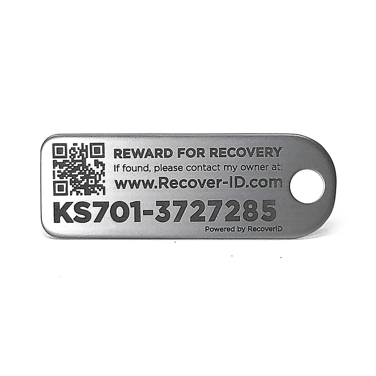 KeySmart KS701-SS RecoverID Stainless Steel Silver Key ID Tag