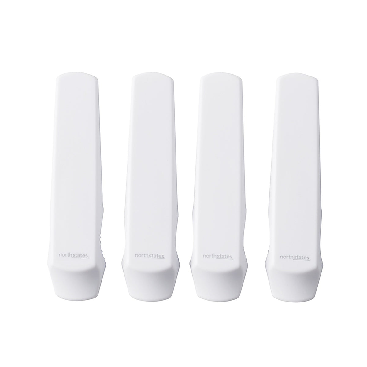North States - 6156 - White Plastic Door and Window Ledge Lock 4 Pack
