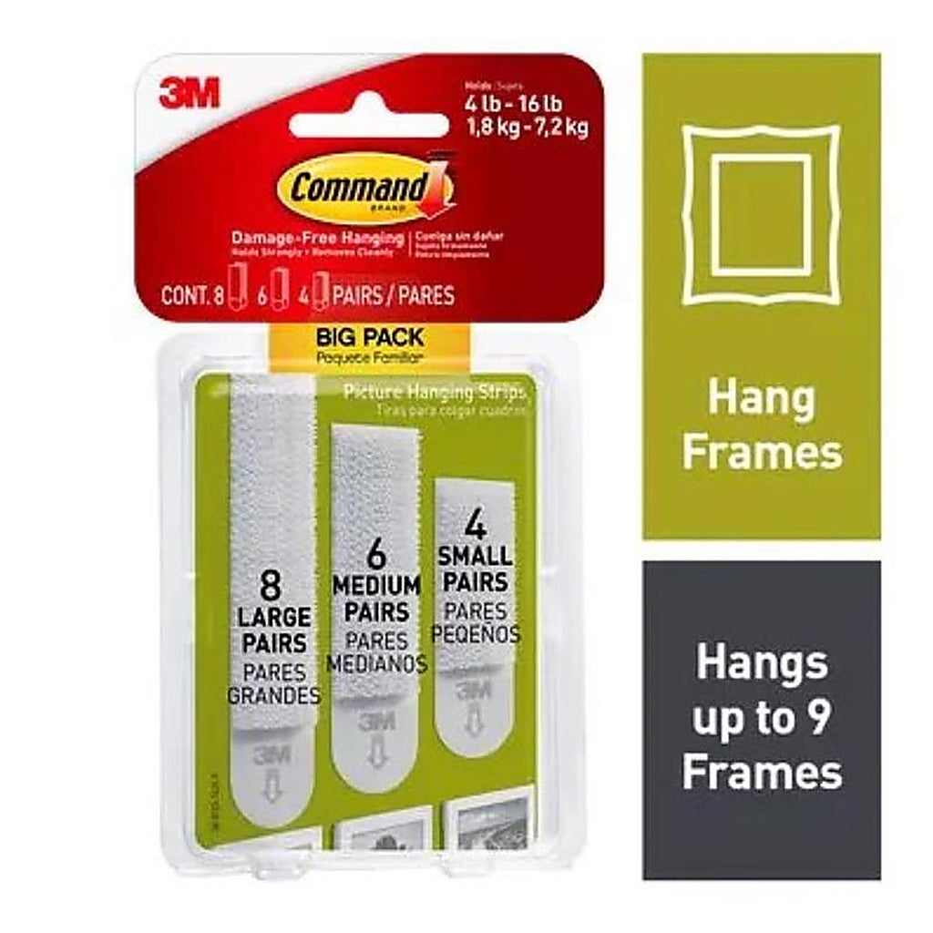 3M - 17211-BPES - Command Assorted Plastic Strips 18 Pack