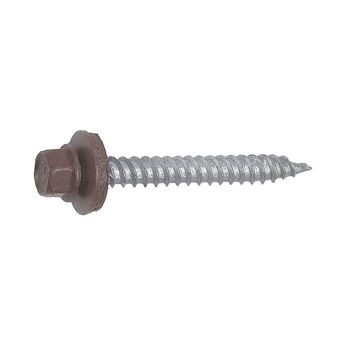 Grip-Rite NHWNW91001BRN Pro-Twist No. 9 Sizes x 1 in. L Hex Hex Head Screws w/Washers 1 lb. 115/Pack