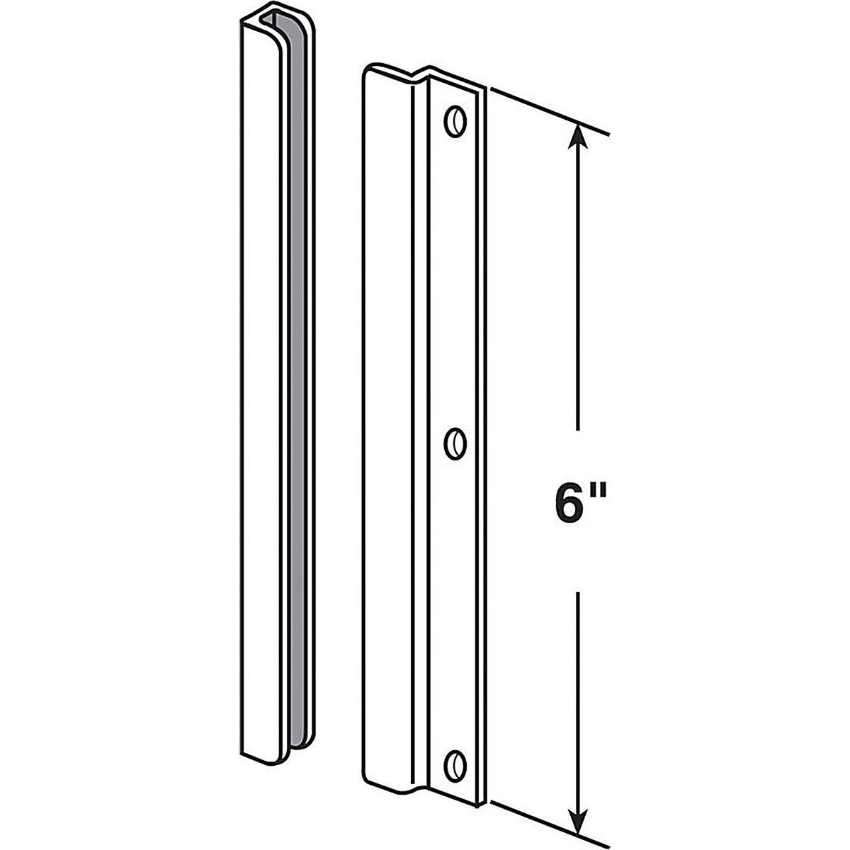 Prime-Line U9512 6 in. H x 6 in. L Brass-Plated Steel Latch Guard