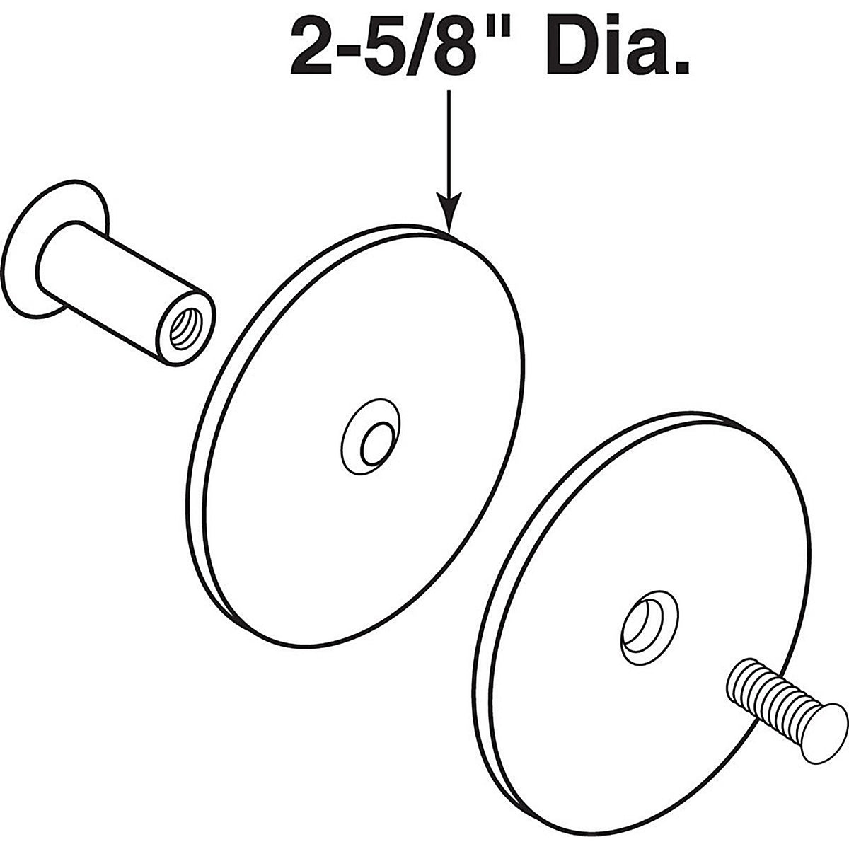 Prime-Line U9515 Gray Steel Hole Filler Plate 1/Pack