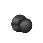 Schlage - F10 G PLY 622 - F-Series Plymouth Matte Black Passage Knob Right or Left Handed
