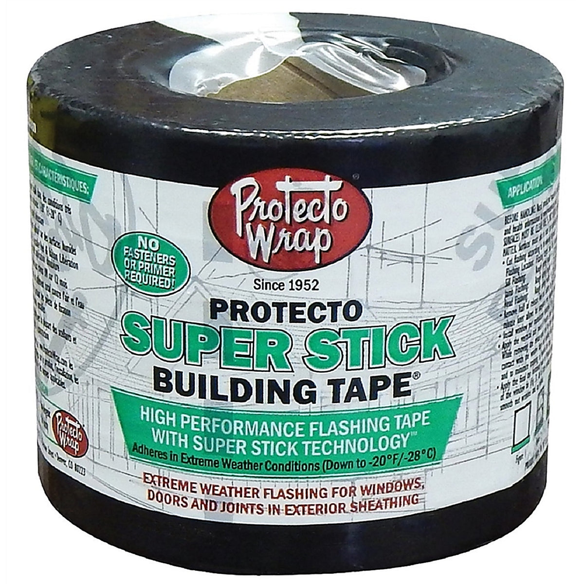 Protecto Wrap - 844006SW - Super Stick 6 In. W X 75 Ft. L Synthetic Flashing Tape Silver
