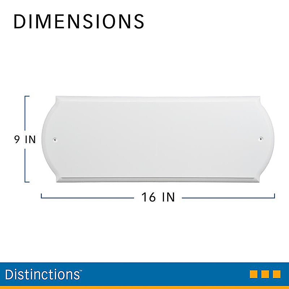Hillman 848711 White Wood Paintable Address Plate