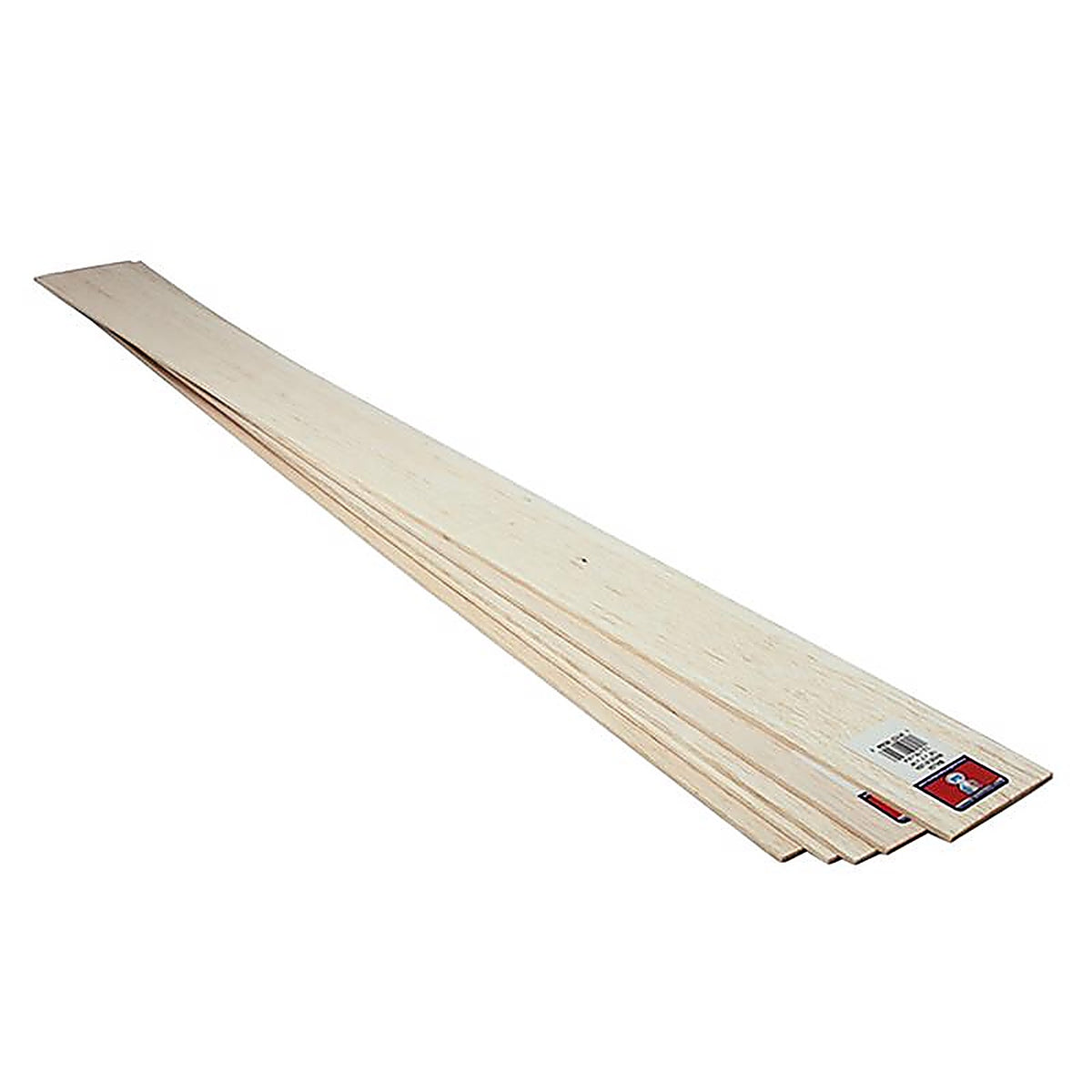 Midwest 4004 3 in. W x 3 ft. L x 1/8 in. Basswood Sheet #2/BTR Premium Grade