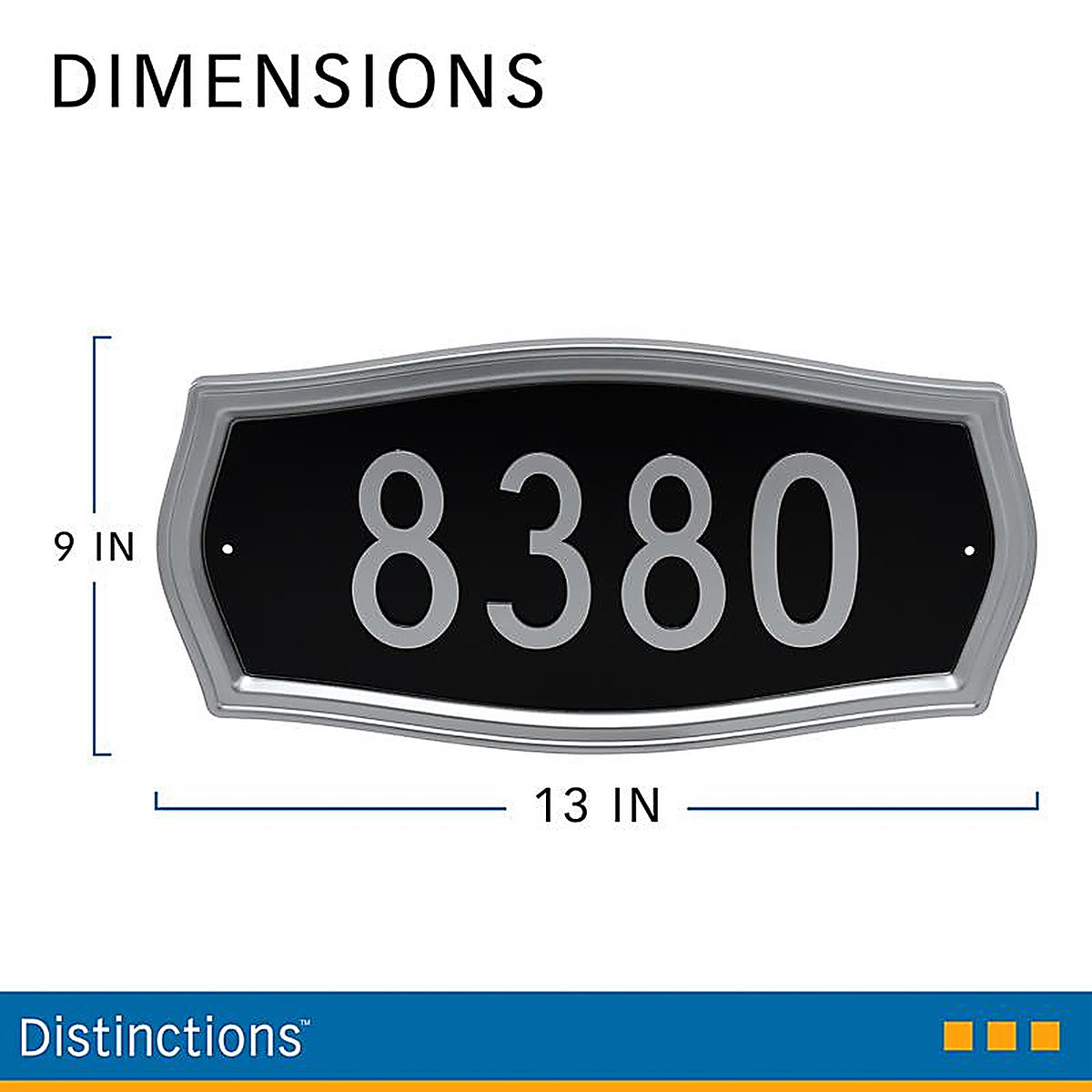 Hillman - 847331 - Distinctions Black Die-Cast Zinc Heritage Address Plate