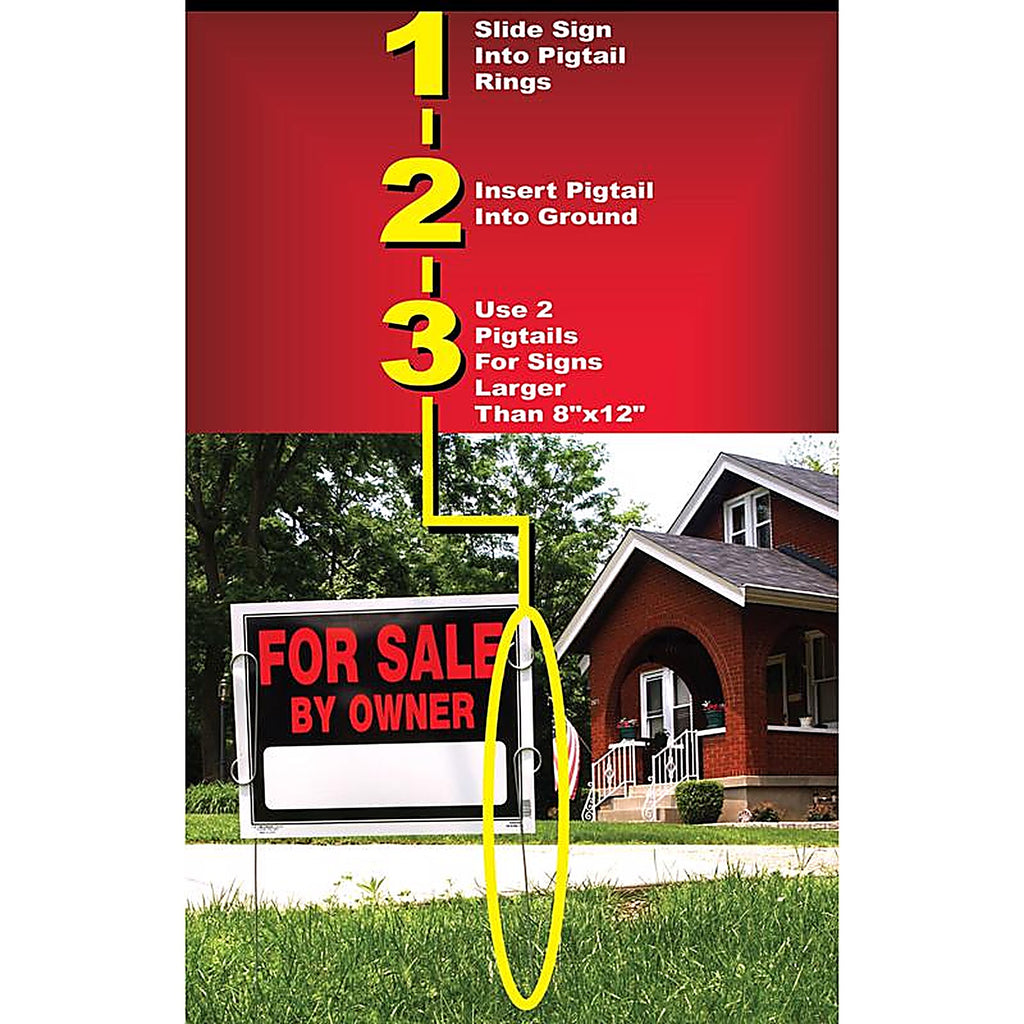 Hillman 848648 18 in. H Aluminum Pigtail Sign Stake