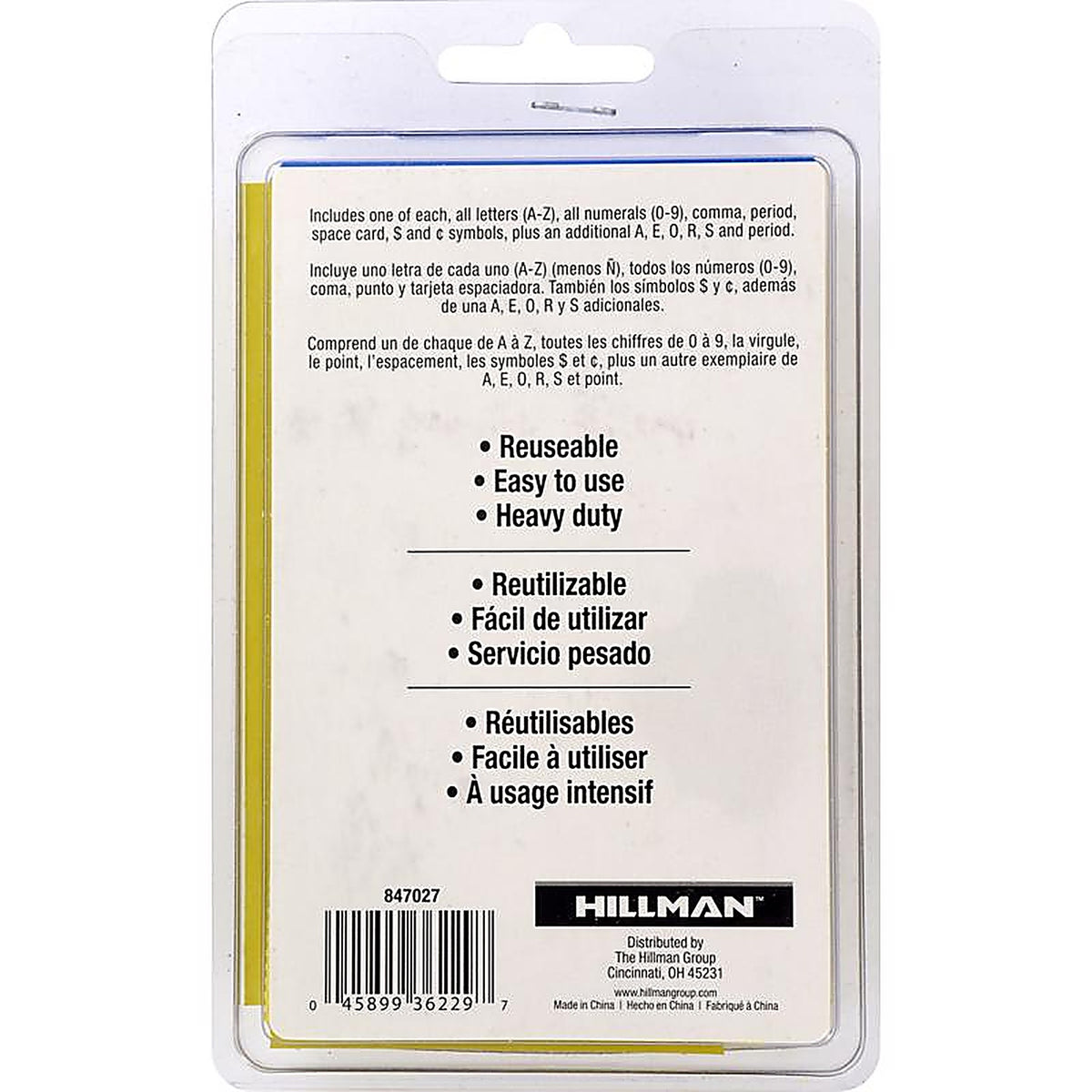 Hillman 847027 3 in. L Heavy Duty Stencil Kit