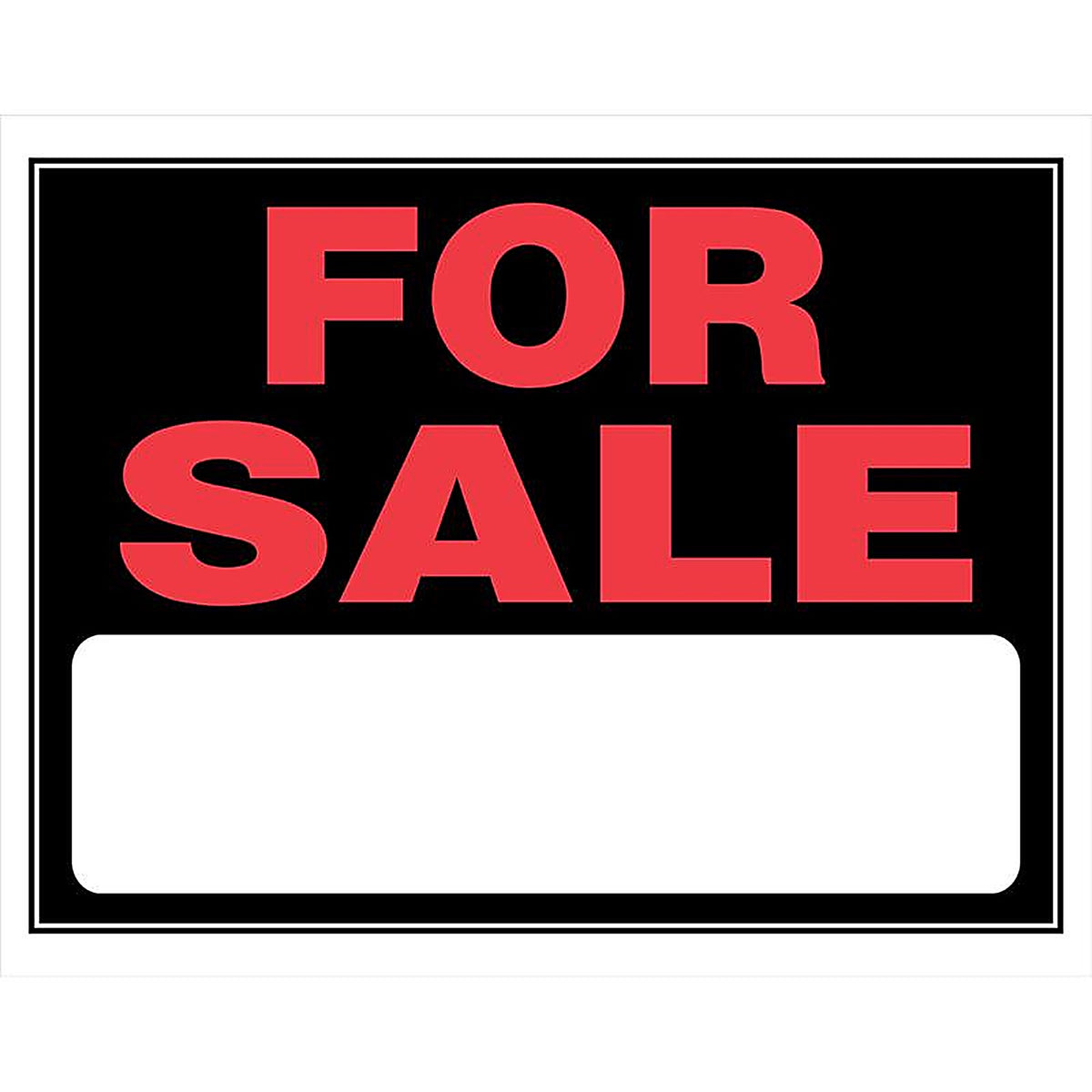 Hillman 840028 English Black For Sale Sign 15 in. H x 19 in. W