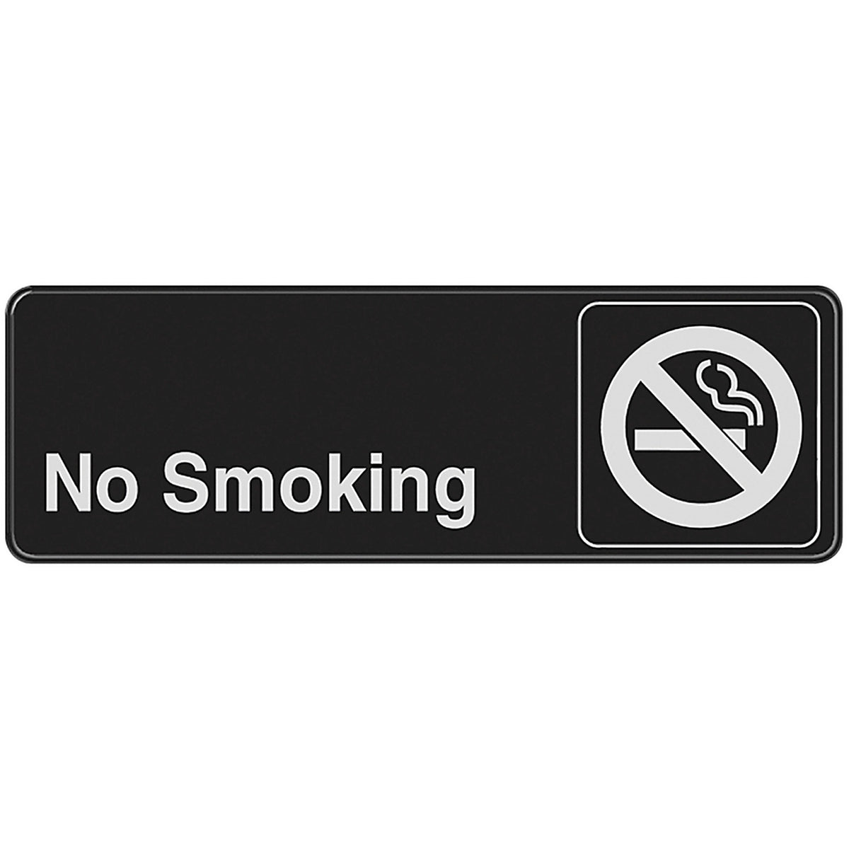 Hillman 841752 English Black No Smoking Plaque 3 in. H x 9 in. W