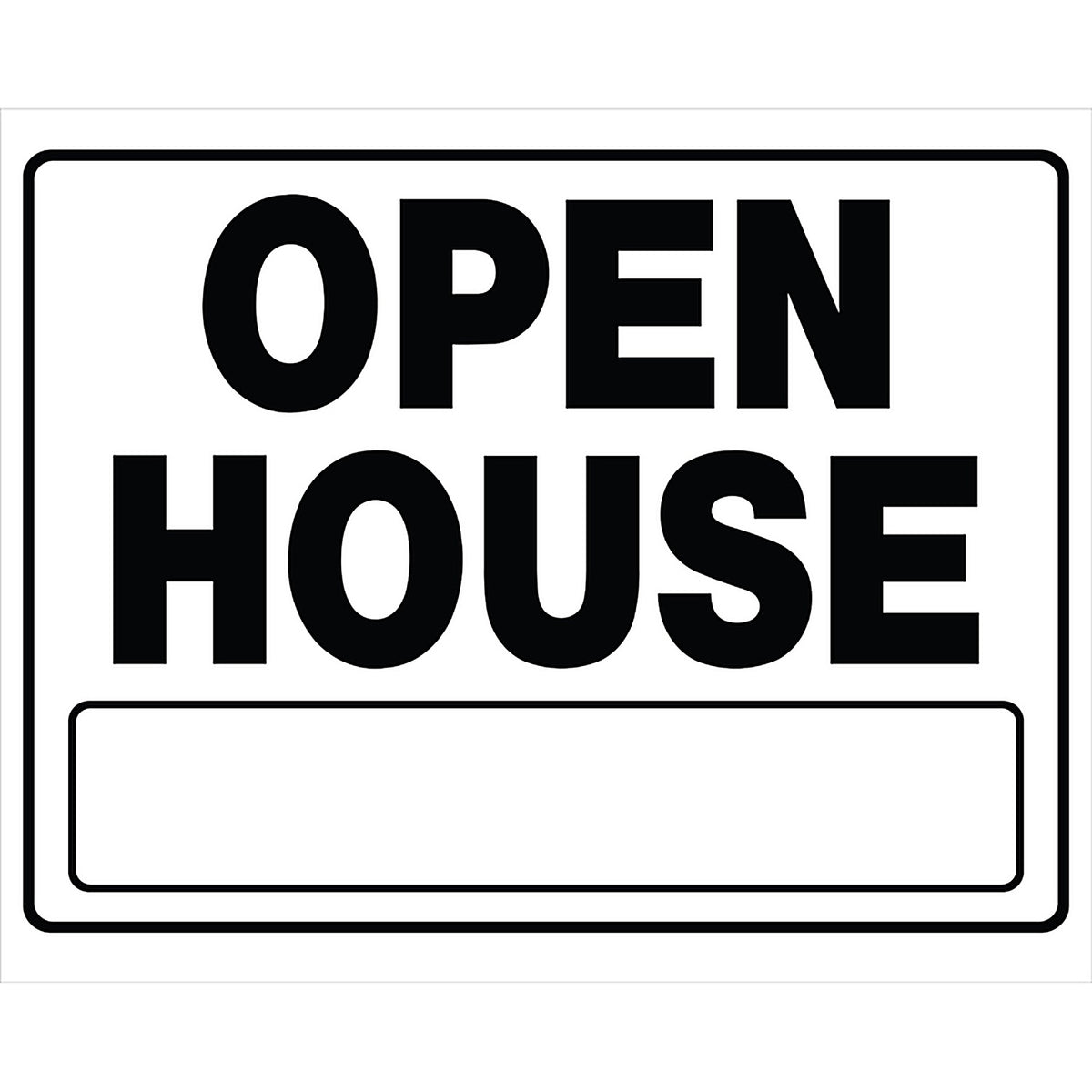 Hillman 840062 English White Open House Sign 20 in. H x 24 in. W
