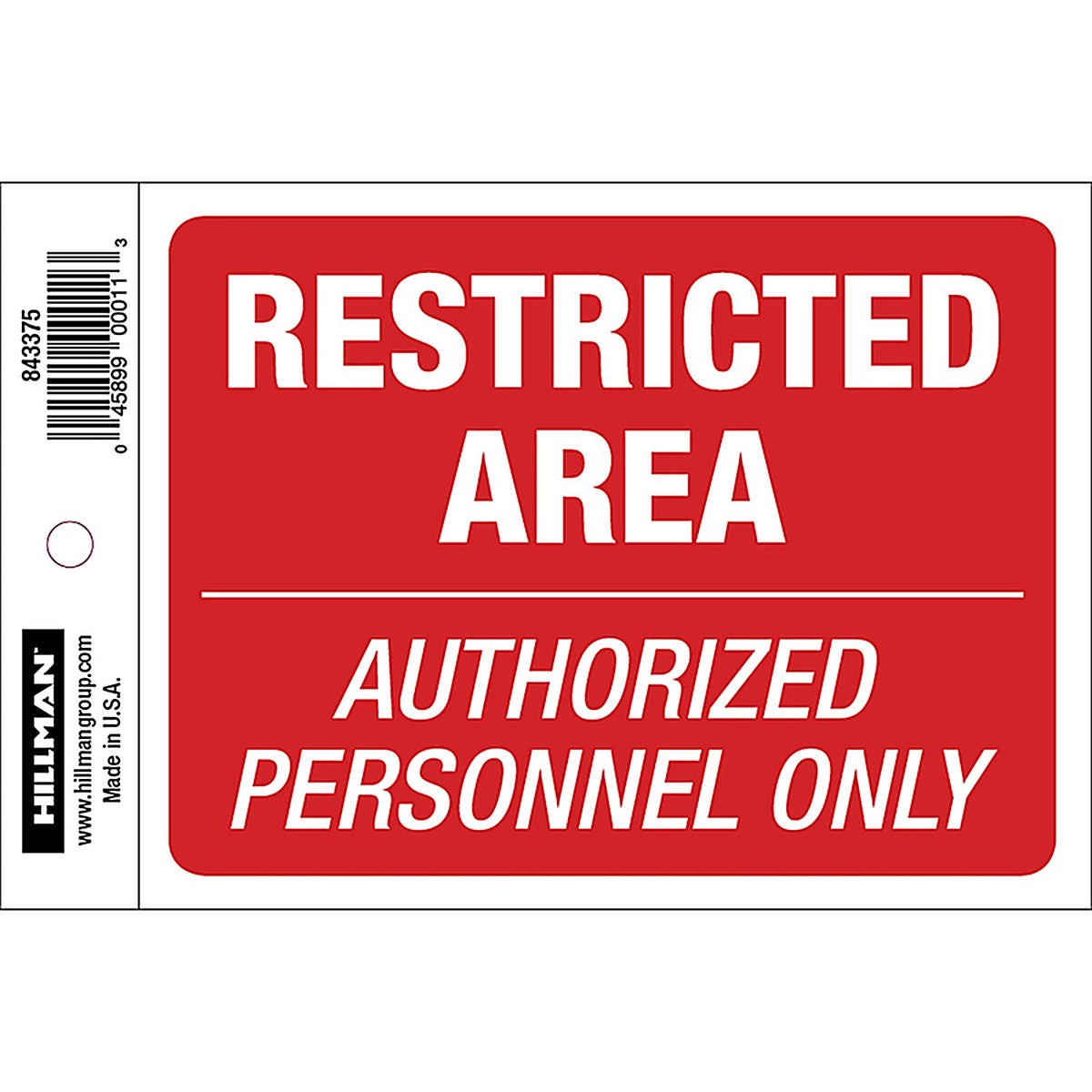 Hillman 843375 English Red Do Not Enter Decal 4 in. H x 6 in. W