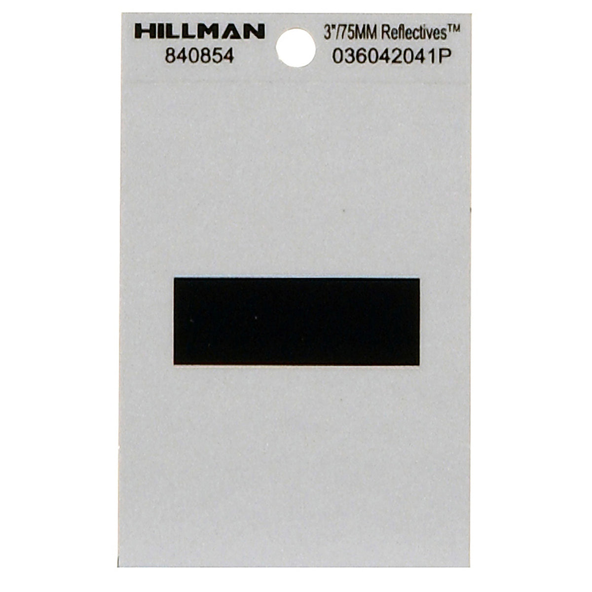 Hillman 840854 3 in. Reflective Black Mylar Self-Adhesive Special Character Hyphen 1/pc.