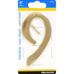 Hillman 847051 4 in. Gold Brass Nail-On Number 9 1/pc.
