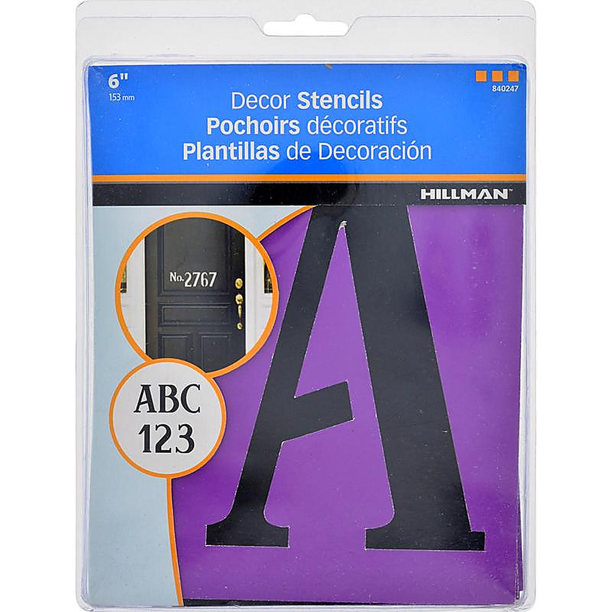 Hillman 840247 6 in. Card Stock Serif Stencil Set 1/Pack