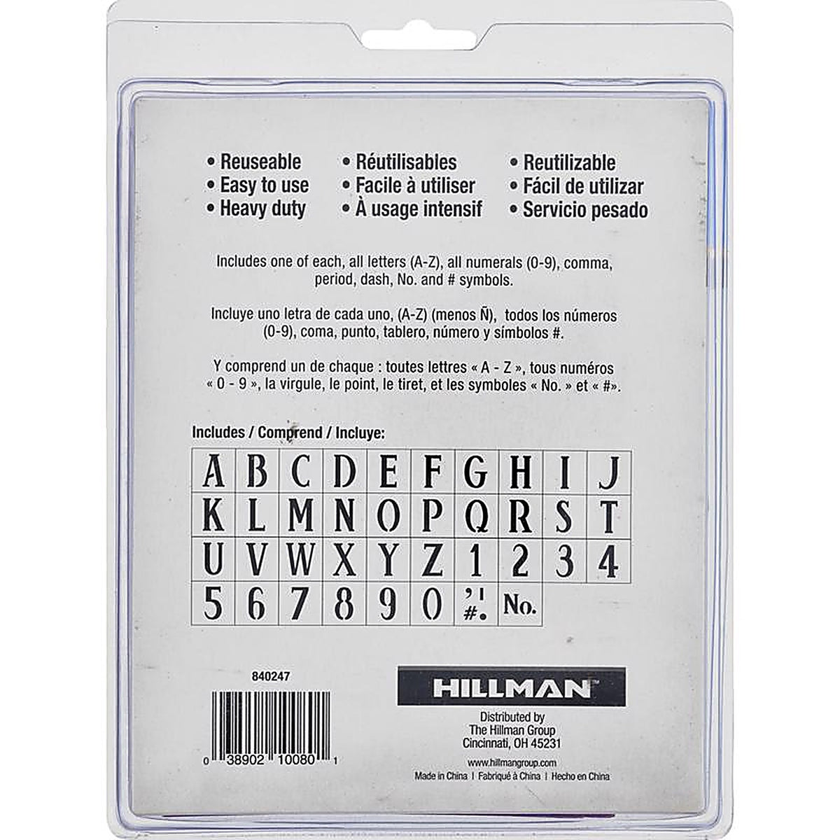 Hillman 840247 6 in. Card Stock Serif Stencil Set 1/Pack