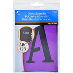 Hillman 840246 4 in. Card Stock Serif Stencil Set 38/Pack