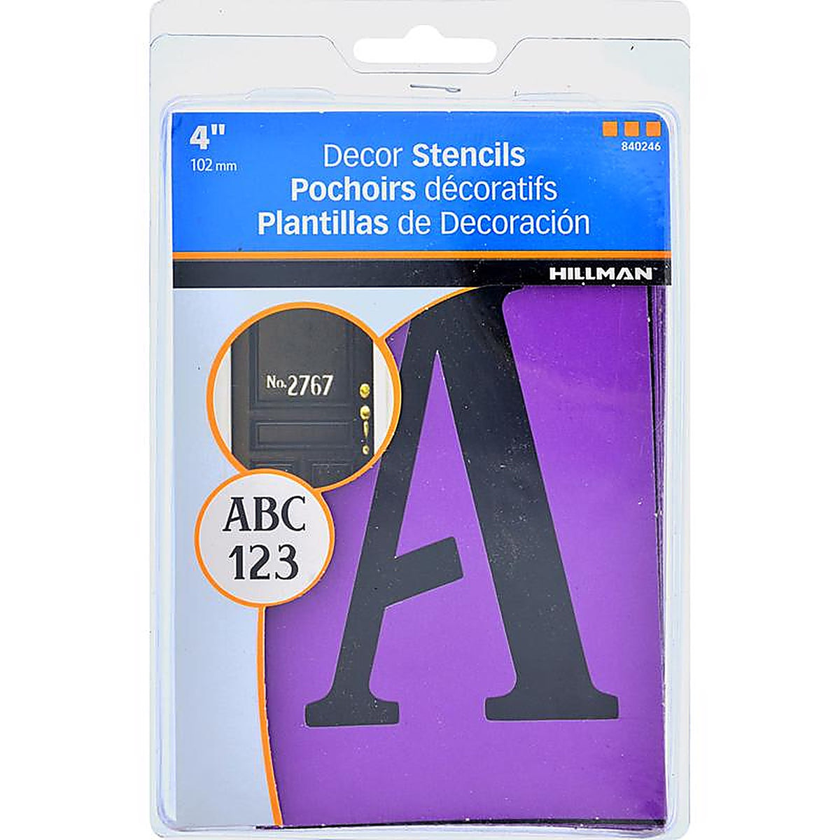 Hillman 840246 4 in. Card Stock Serif Stencil Set 38/Pack