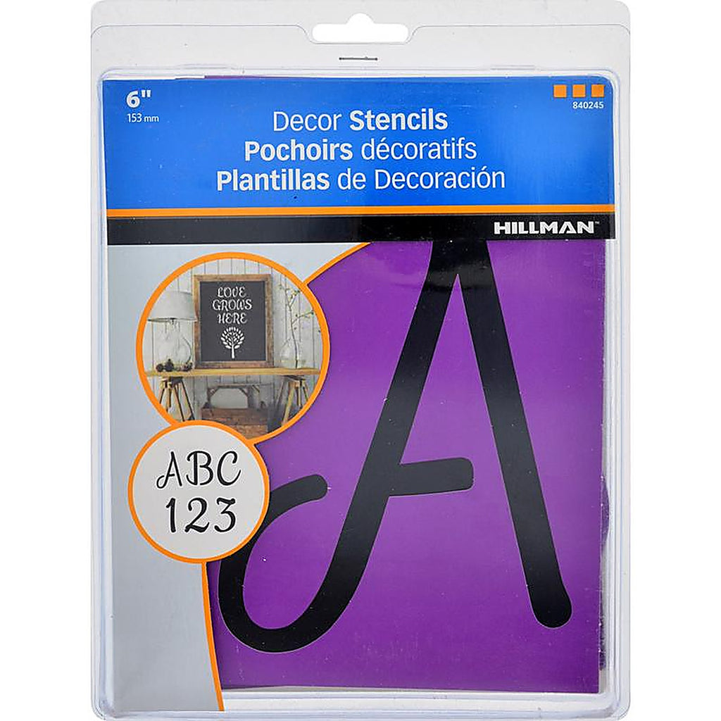 Hillman 840245 6 in. Card Stock Decor Stencil Set 38/Pack