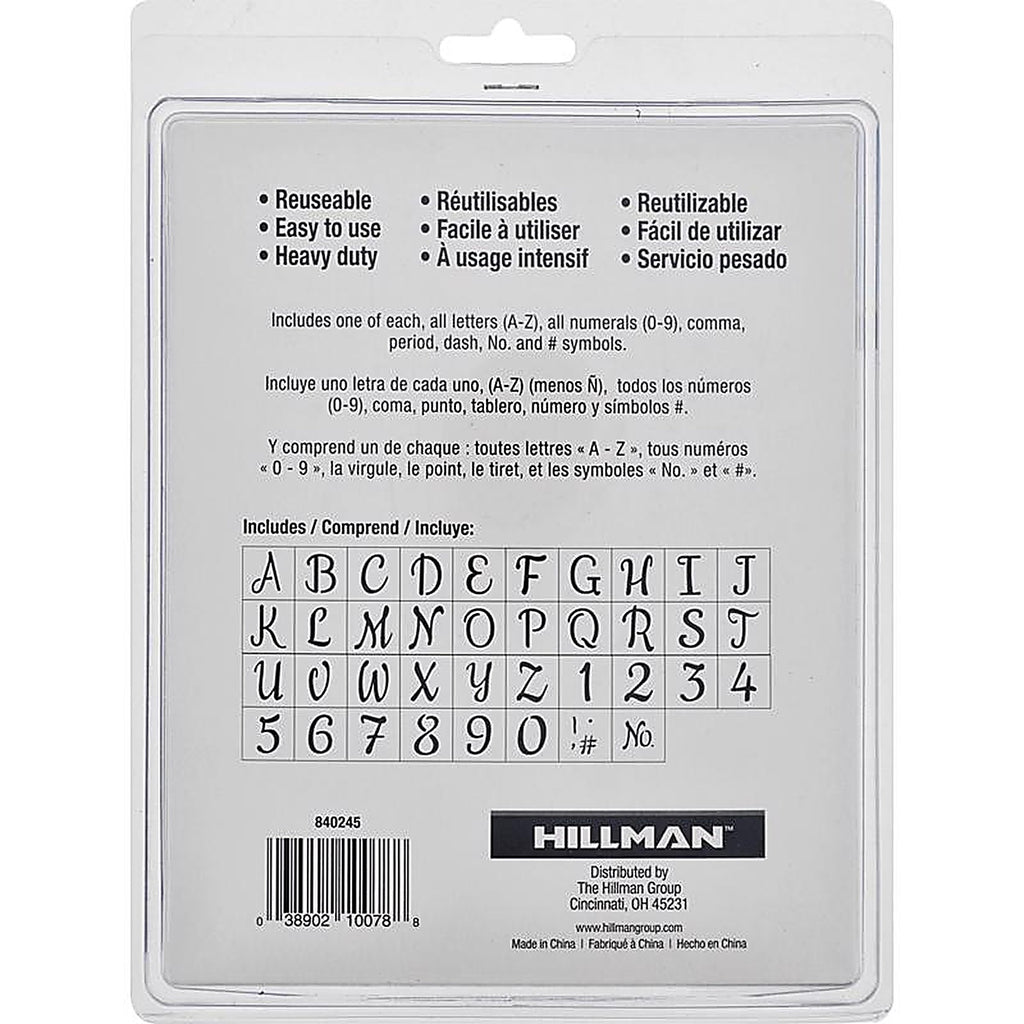 Hillman 840245 6 in. Card Stock Decor Stencil Set 38/Pack