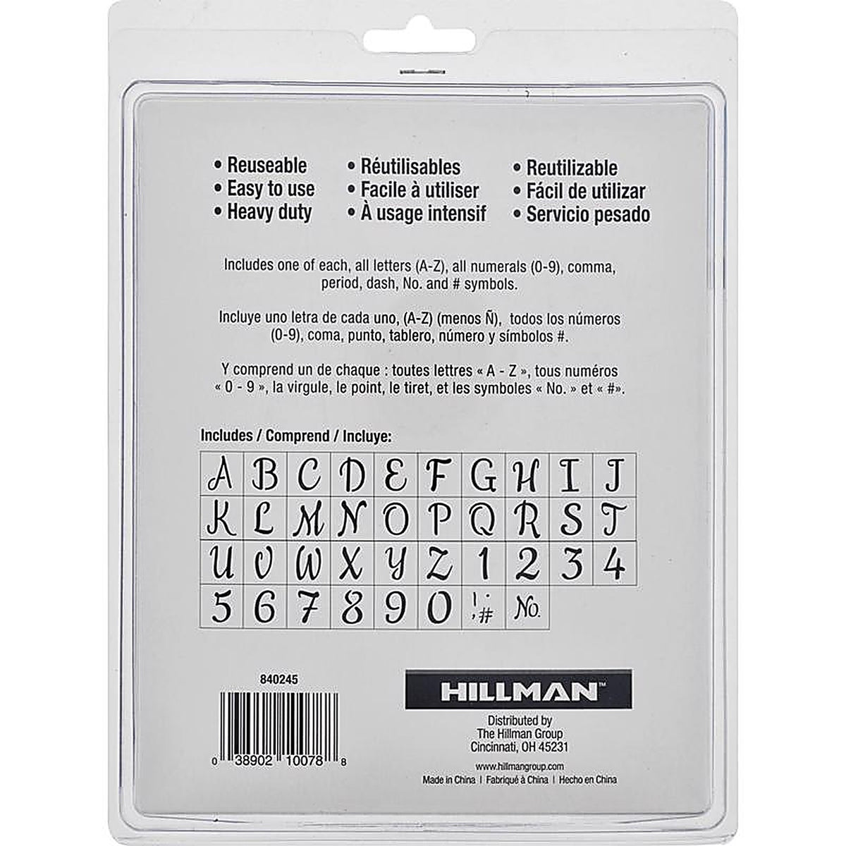 Hillman 840245 6 in. Card Stock Decor Stencil Set 38/Pack
