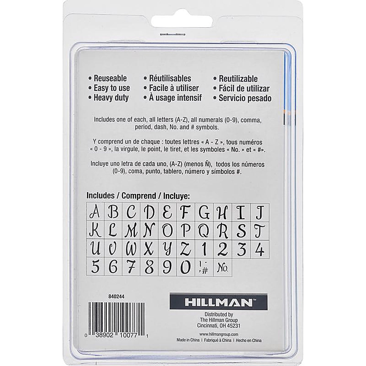 Hillman 840244 4 in. Card Stock Decor Stencil Set 38/Pack