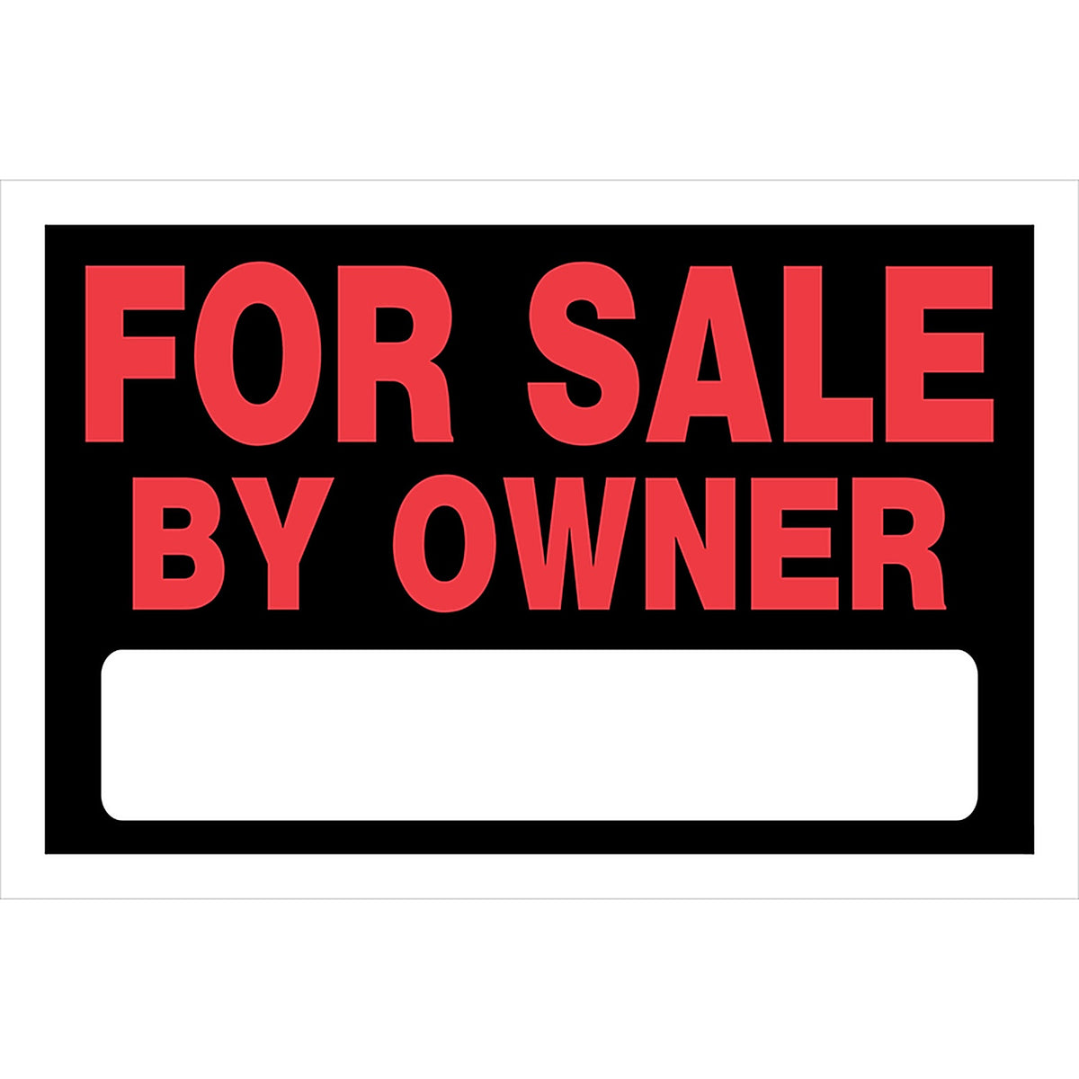 Hillman 839930 English Black For Sale Sign 8 in. H x 12 in. W