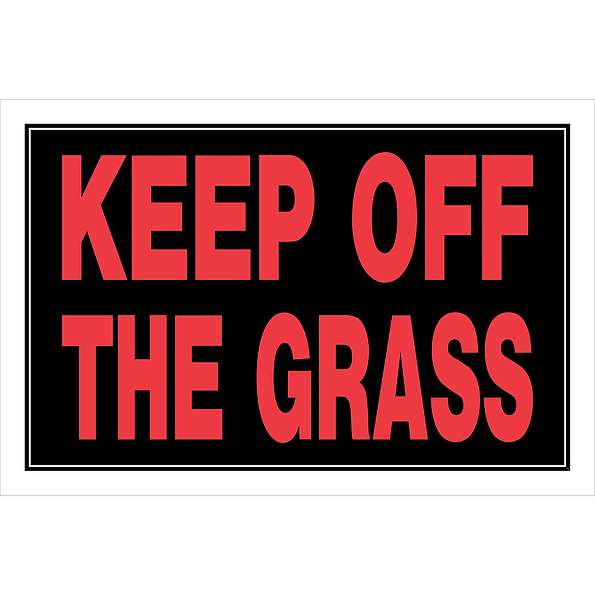 Hillman 839948 English Black Keep Off Sign 8 in. H x 12 in. W