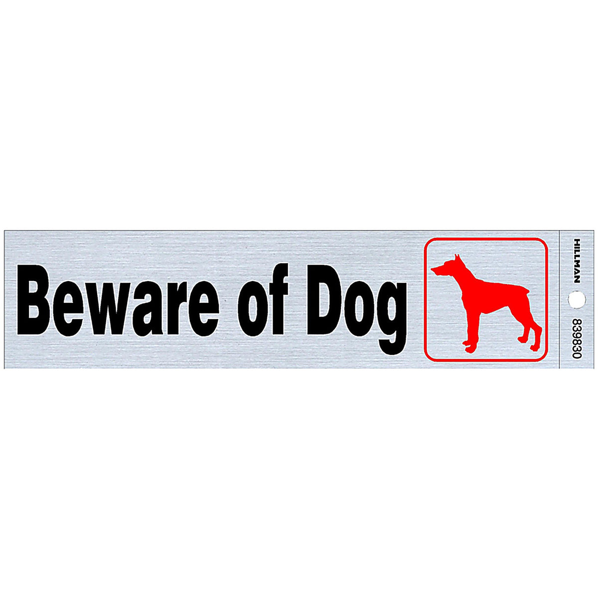 Hillman 839830 English Silver Beware Decal 2 in. H x 8 in. W