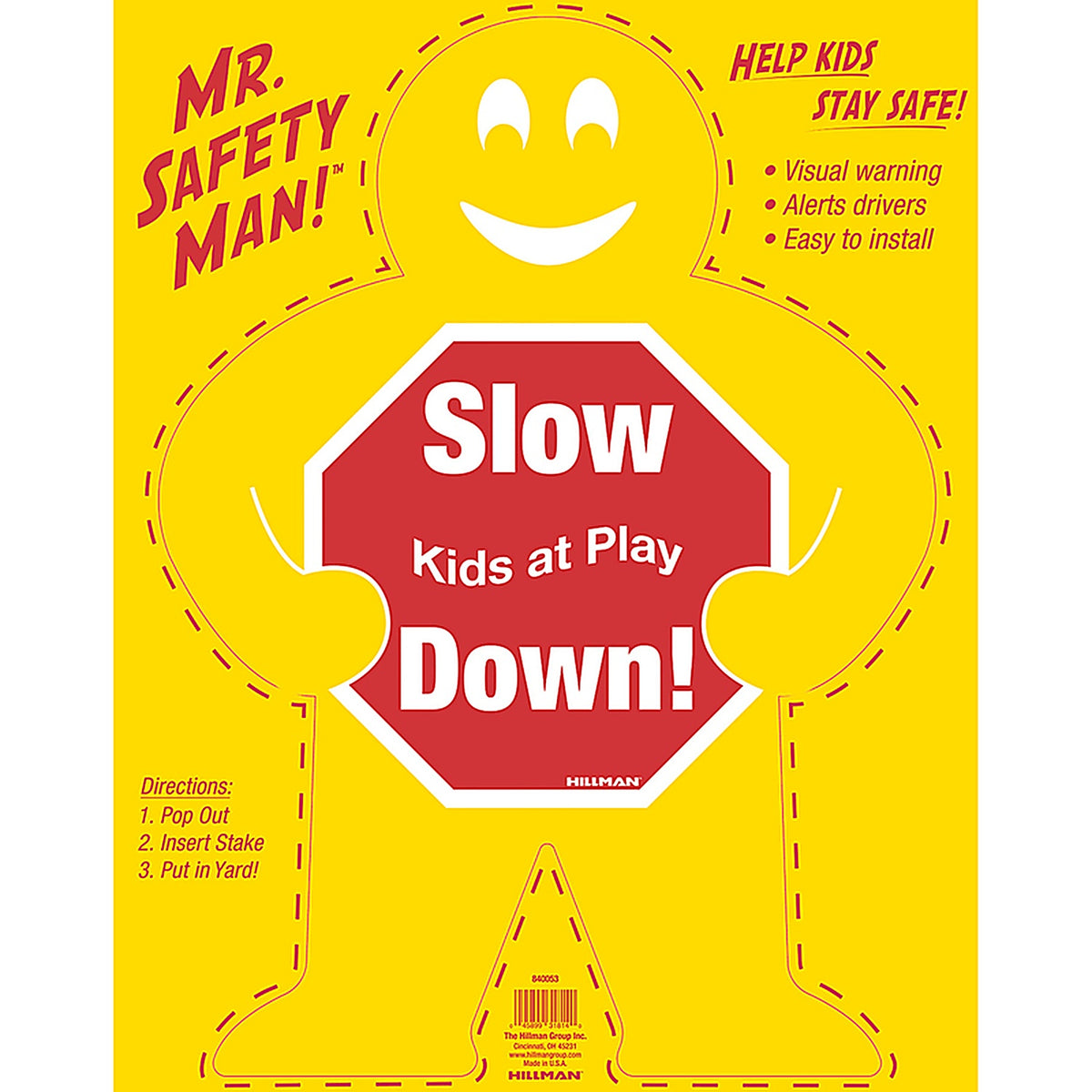 Hillman 840053 English Yellow Children At Play Sign 19 in. H x 24 in. W