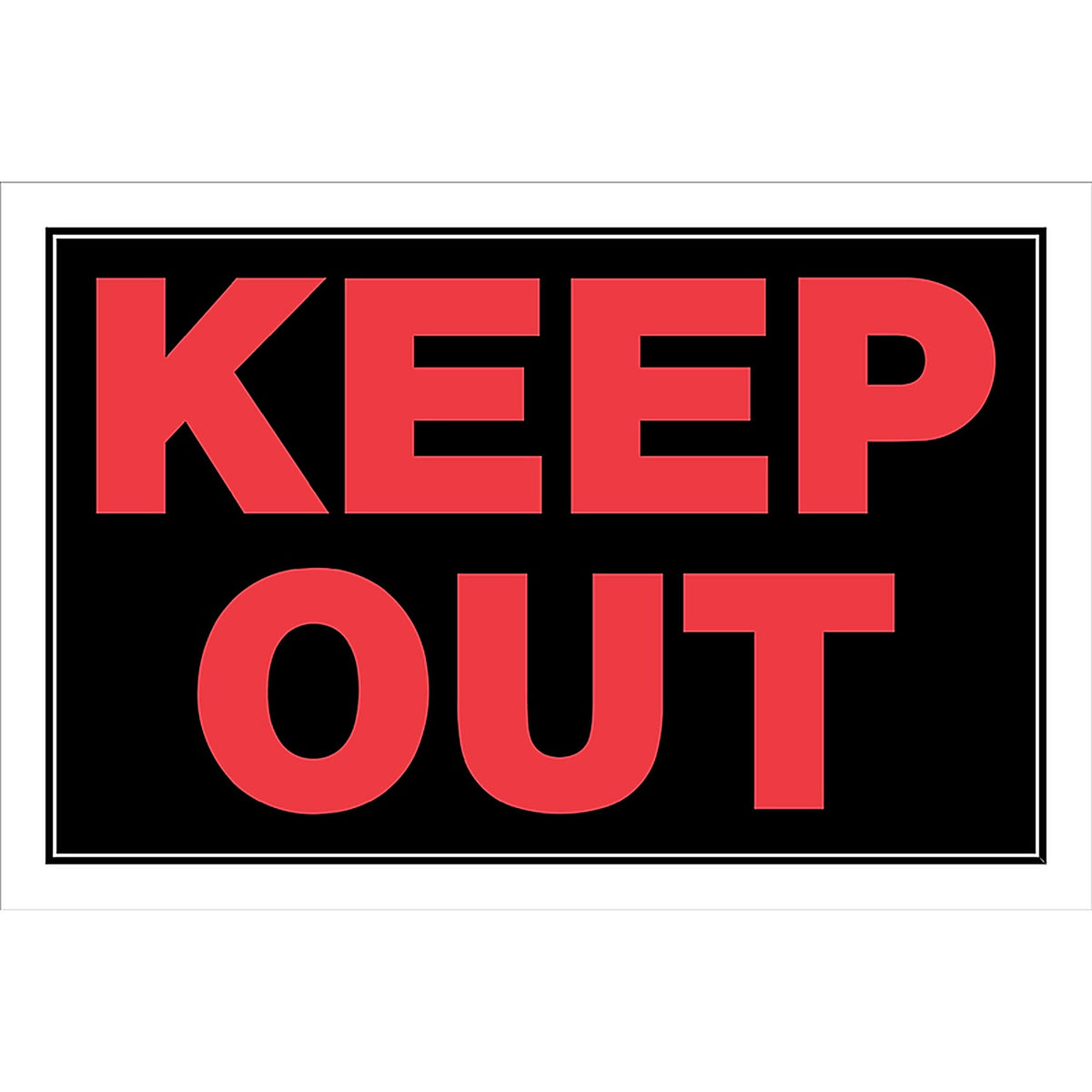 Hillman 839898 English Black Do Not Enter Sign 8 in. H x 12 in. W