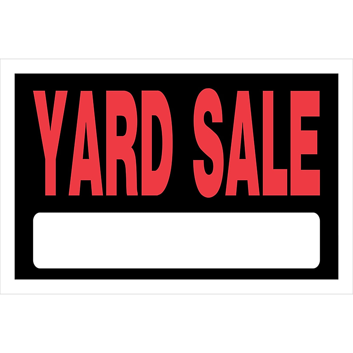 Hillman 839950 English Black Garage Sale Sign 8 in. H x 12 in. W
