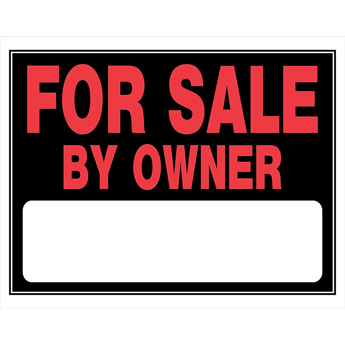 Hillman 840030 English Black Sign 15 in. H x 19 in. W