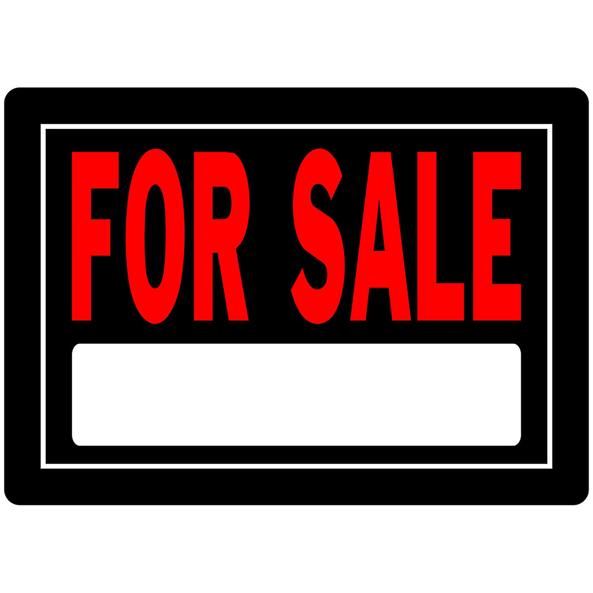 Hillman 840131 English Black For Sale Sign 10 in. H x 14 in. W
